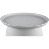 PTMD Nicca Grey polypropylene coffee table round low