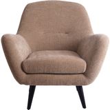 PTMD Donny Cream fauteuil black wooden legs