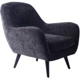 PTMD Fauteuil Donny Antraciet Zwart