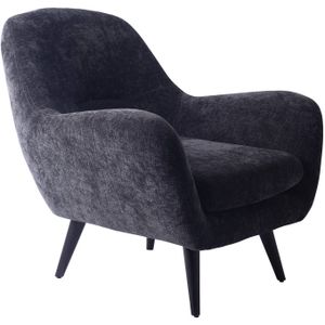 PTMD Fauteuil Donny Antraciet Zwart