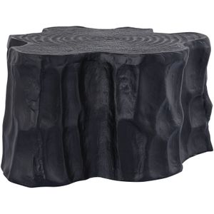 PTMD Fennah Black Matt Alu Sidetable Tree Wood Shape 
