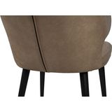 PTMD Fiori Taupe terra leather dining chair
