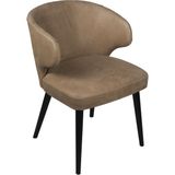 PTMD Fiori Taupe terra leather dining chair