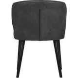 PTMD Fiori Anthracite terra leather dining chair