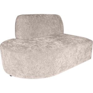 PTMD Lujo sofa white 9852 fiore fabric left ottoman