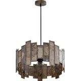 PTMD Levan Hanglamp - 43x43x22 cm - Steen - Messing