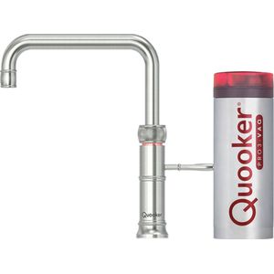 Quooker Classic Fusion square zonder boiler - 3-in-1 kokend water kraan - RVS