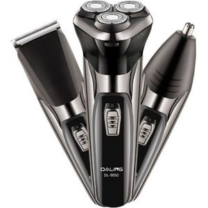 Scheerapparaat - 3 in 1 - Voor mannen - Multifunctioneel - Trimmer baard - Snel opladen via USB - Oor - Baard scheerapparaat - Zilver