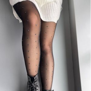 Dames panty - glitter panty - Verkleedpanty - Maat S/M - Zwart