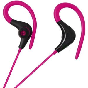 Hoofdtelefoon - Sport-hoofdtelefoon - Roze - 3,5 mm kabel - Stereo - Compatibel met Android en iPhone - Met ruisonderdrukking
