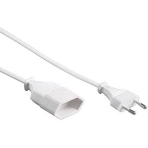 Allteq - Euro verlengkabel - Wit - 1.8 meter