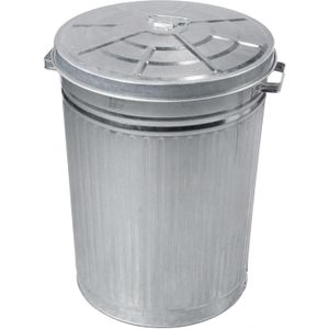 Able & Borret - Tuinafvalemmer - Prullenbak - Zilver - Metaal - 75 L