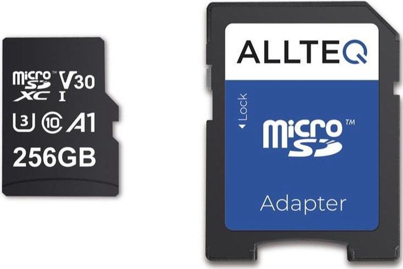Allteq - Micro SD Kaart - 256 GB - SDXC - V30 - incl. SD Adapter