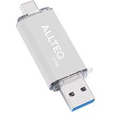 Allteq - USB C Stick - Zilver - 32 Gigabyte - Aluminium