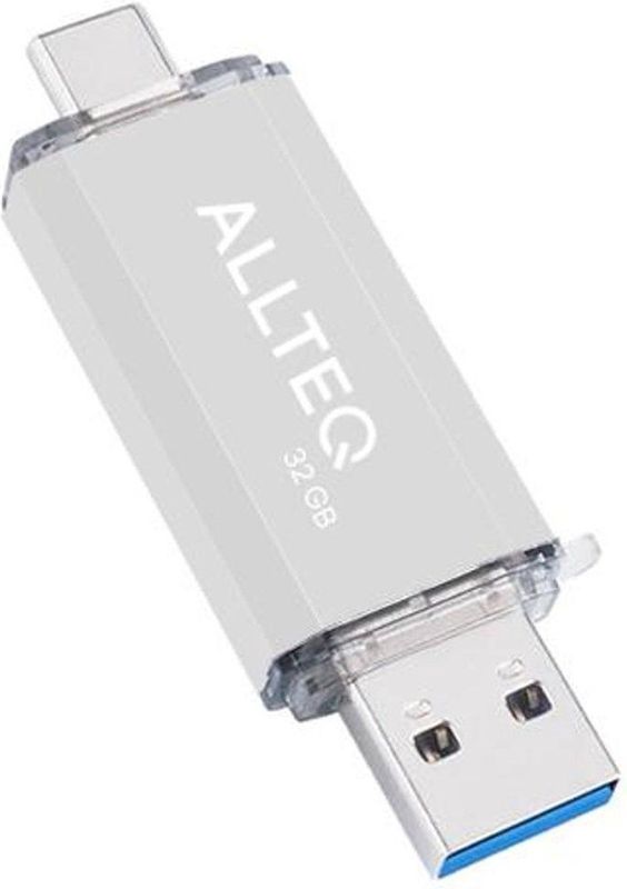 Allteq - USB C Stick - Zilver - 32 Gigabyte - Aluminium