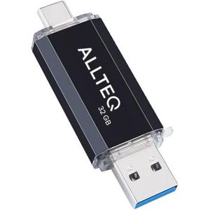 USB stick - Dual USB - USB C - 32 GB - Zwart - Allteq