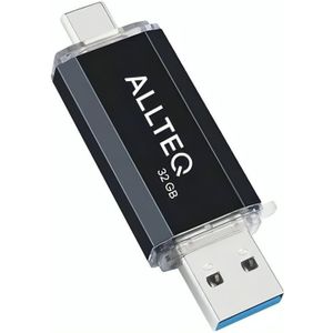 Allteq - USB C Stick - 32 GB - Zwart - Aluminium
