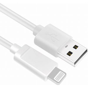Allteq USB A naar Lightning kabel iPhone kabel MFI gecertificeerd USB Wit 2 meter