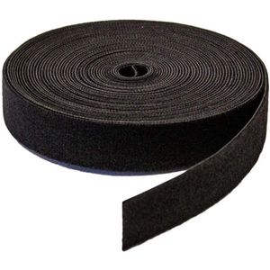 Allteq - Klittenband - Kabelbinder - 20mm breed - Zwart - 3 meter