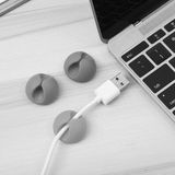 Allteq - Kabelclip - Zelfklevend - 6 stuks - Kabelhouder - Grijs