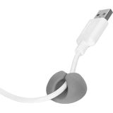 Allteq - Kabelclip - Zelfklevend - 6 stuks - Kabelhouder - Grijs