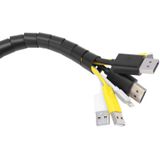 Allteq - Spiraalband - Kabelslang - Zwart - Polyetheen - 5 Meter