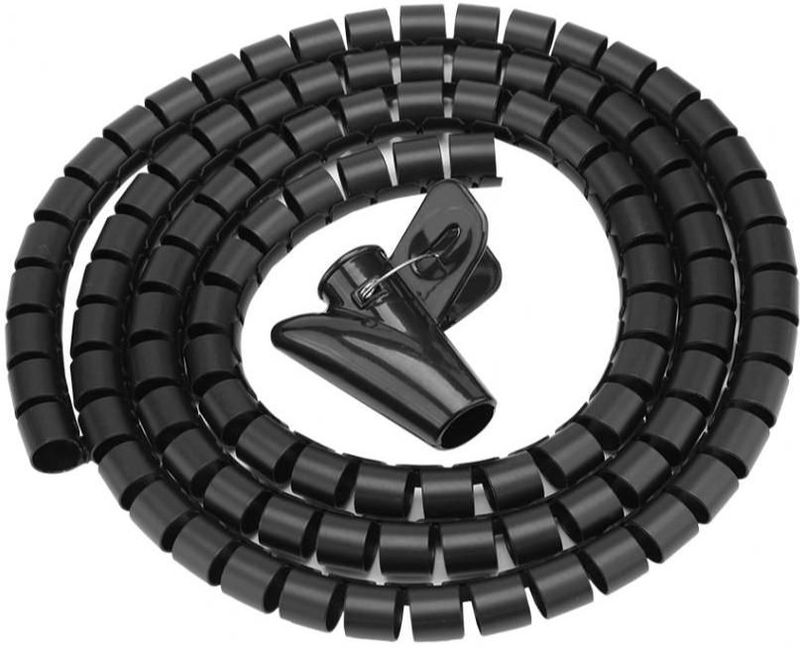 Allteq - Spiraalband - Kabelslang - Zwart - Polyetheen - 5 Meter