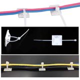 Allteq - Kabelbinderbevestiging - Wit - Kunststof - 100 Stuks