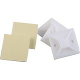 Allteq - Kabelbinderbevestiging - Wit - Kunststof - 100 Stuks