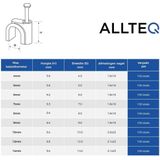 Kabelclip - Spijkerclip - Kabelklem - Kabelhouder - 7 mm - 100 stuks - Wit - Allteq