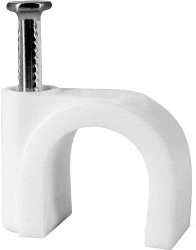 Kabelclip - Spijkerclip - Kabelklem - Kabelhouder - 7 mm - 100 stuks - Wit - Allteq