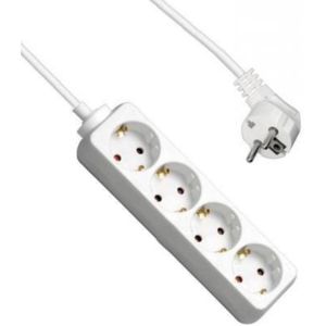 Allteq - 4-voudige Stekkerdoos - Wit - Kunststof - 10 Meter Kabel