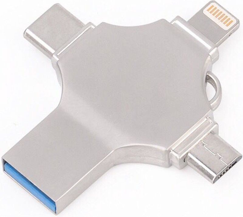 Allteq - USB C Stick - Zilver - 64 GB - USB 3.0