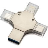 Allteq - USB C Stick - Zilver - 256 GB - USB 3.0