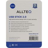 Allteq - USB A Stick - Goud - 128 GB - USB 2.0