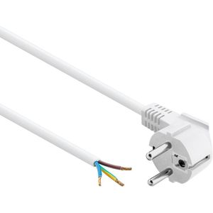 Open einde apparaatsnoer - Wit - 7.5 meter - Allteq