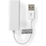 USB 2.0 netwerkadapter - High Speed - 100 Mb/s - Windows - Wit - Allteq