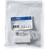 USB 2.0 netwerkadapter - High Speed - 100 Mb/s - Windows - Wit - Allteq