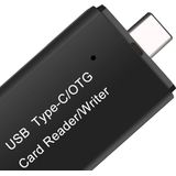 Allteq - USB C Stick - Zwart - USB 3.1 Gen 1 - Met Cardreader
