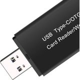 Allteq - USB C Stick - Zwart - USB 3.1 Gen 1 - Met Cardreader