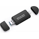 Allteq - USB C Stick - Zwart - USB 3.1 Gen 1 - Met Cardreader