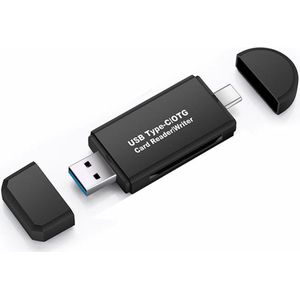 Allteq - USB C Stick - Zwart - USB 3.1 Gen 1 - Met Cardreader