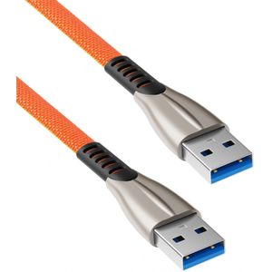 USB-A-zu-USB-A - 1 Meter - Orange - Allteq