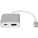 Allteq - USB C naar HDMI-adapter - 4K Ultra HD - 0.2 meter - Wit