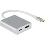 Allteq - USB C naar HDMI-adapter - 4K Ultra HD - 0.2 meter - Wit
