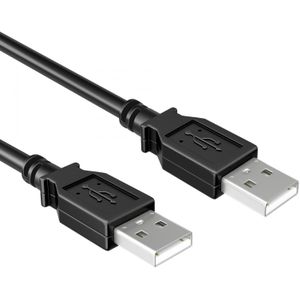 USB A kabel - USB 2.0 Kabel - USB A Male naar USB A male- 5 meter - Zwart - Allteq