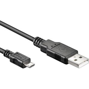 USB Micro Kabel 2.0 - Zwart - 0.3 meter - Allteq