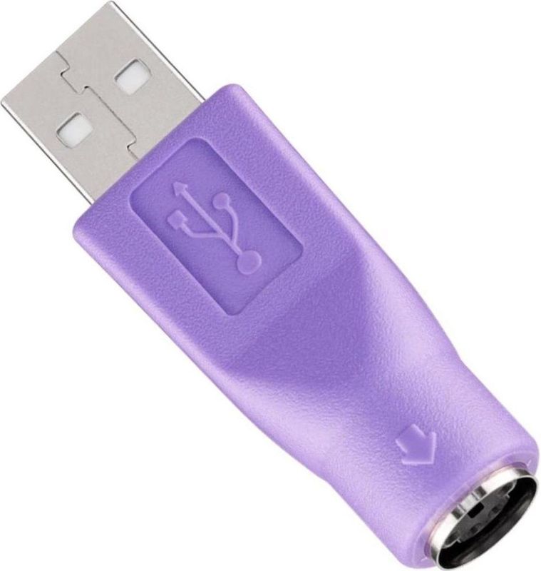 Allteq - USB naar PS/2 Verloopstekker - Paars - 5 Jaar Garantie
