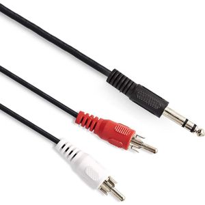 Klinken auf RCA Kabel 6,3mm - Allteq