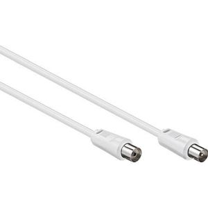 Premium Coax Kabel - Dubbel afgeschermd - IEC Coax Kabel voor TV - Wit - 7.5 meter - Allteq